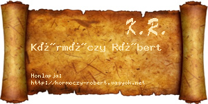 Körmöczy Róbert névjegykártya
